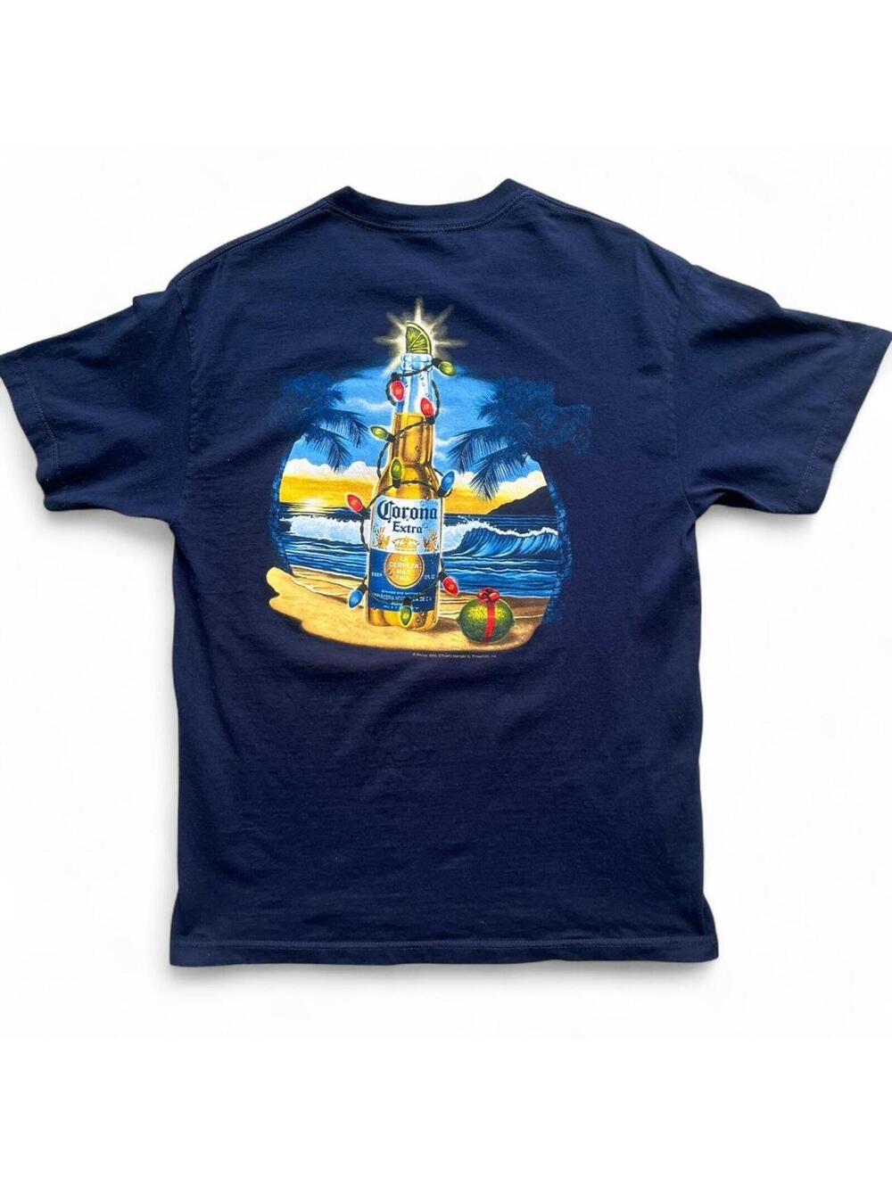 2005 Corona Christmas Lights Double-Sided Graphic T-Shirt